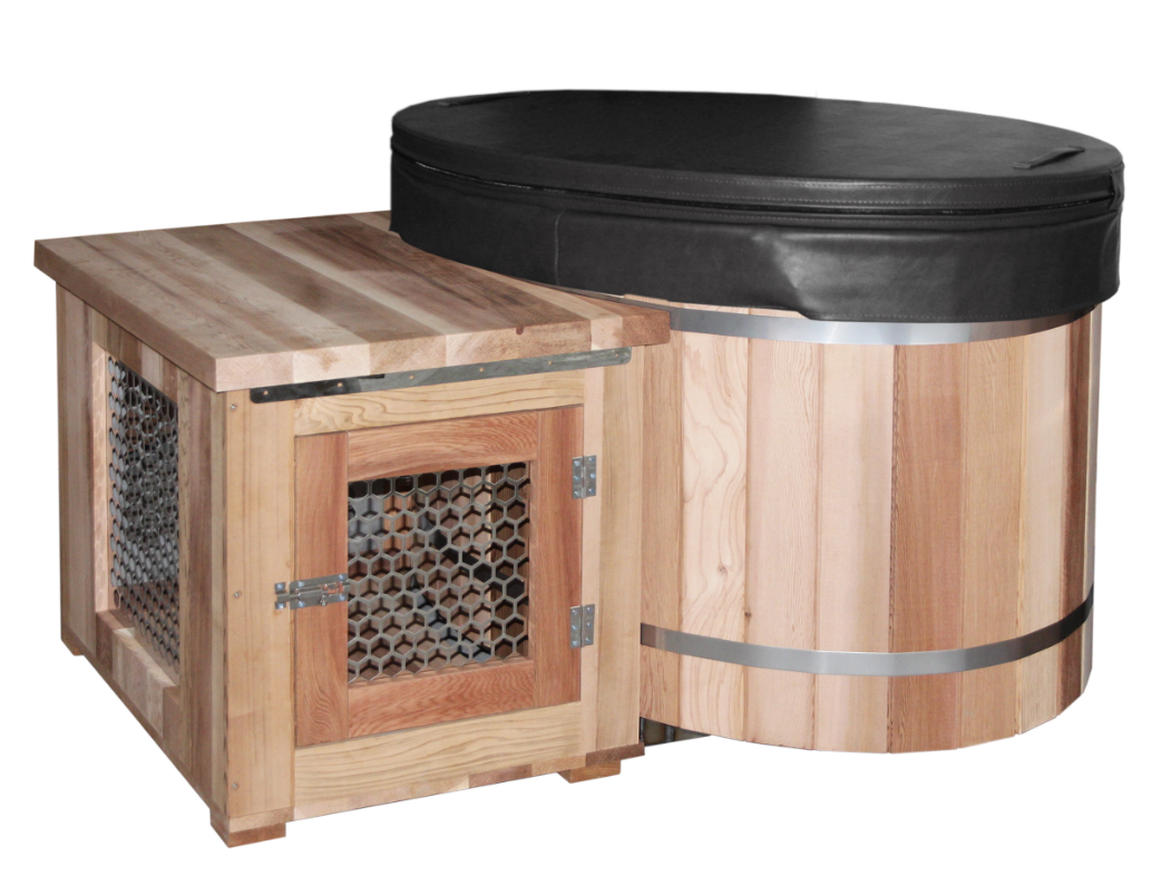 Ice Bath Tub Cold Plunge Therapy Tub: Solid Wood, Stainless Liner