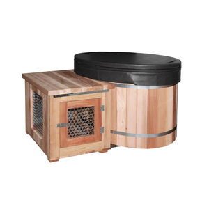 Cold Plunge Ice Bath Tub Solid wood Hot And Cold Bath Spa Tub With Stainless Liner For Therapy