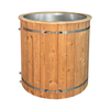 Cold Plunge Ice Bath Tub Solid wood Hot And Cold Bath Spa Tub With Stainless Liner For Therapy
