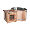 Cold Plunge Ice Bath Tub Solid wood Hot And Cold Bath Spa Tub With Stainless Liner For Therapy