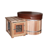 Cold Plunge Ice Bath Tub Solid wood Hot And Cold Bath Spa Tub With Stainless Liner For Therapy