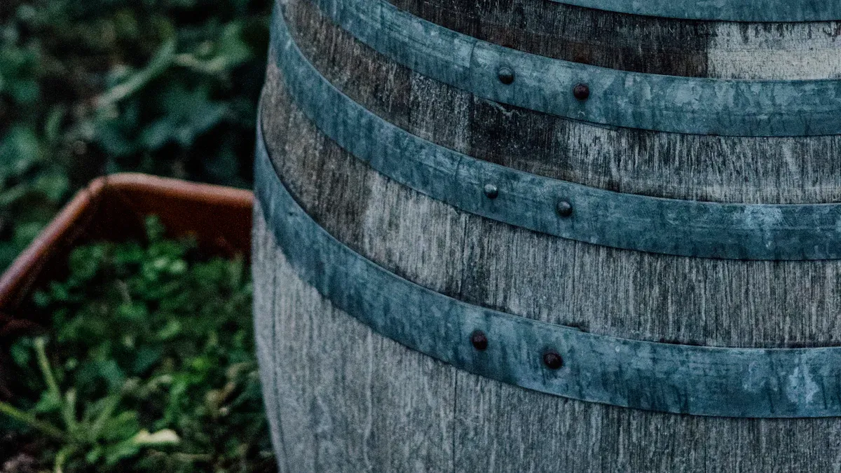 wooden barrel